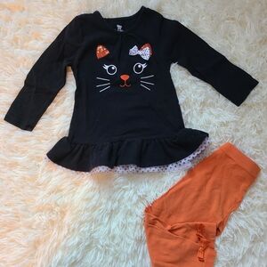Halloween Cat Top And Pants size 2T